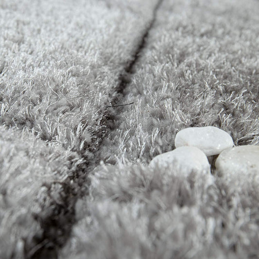 Dark grey Crack Shaggy Carpet