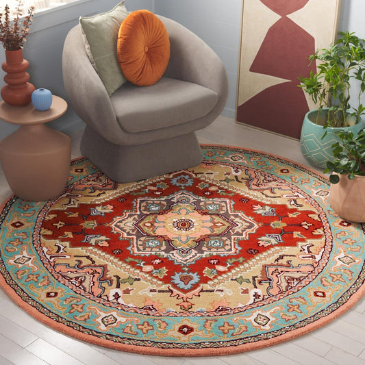 Kerman Persian Tufted Round Carpet