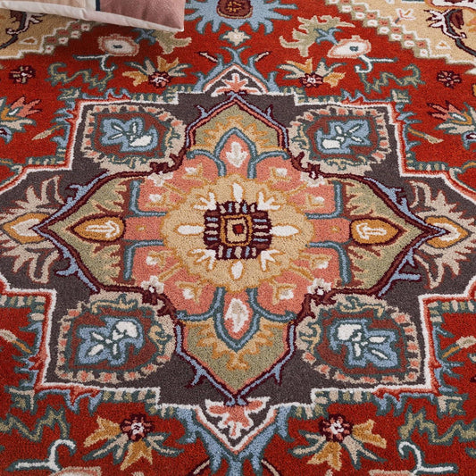 Kerman Persian Tufted Round Carpet
