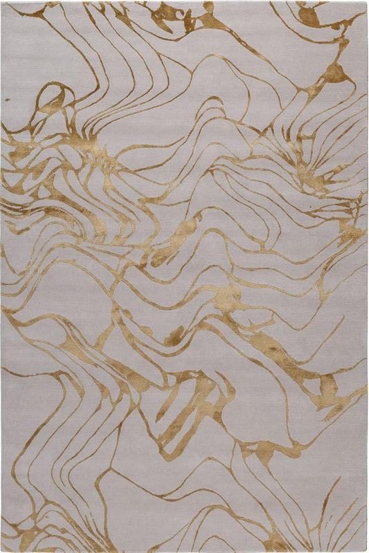 Vienna Smoke Viscose Silk Hand-Tufted Rug