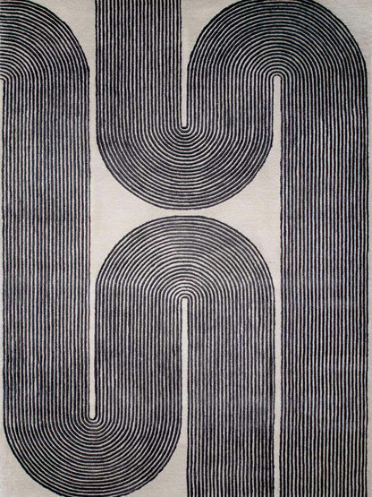 Viper - Ink Hand Tufted New Zealand Wool Rug