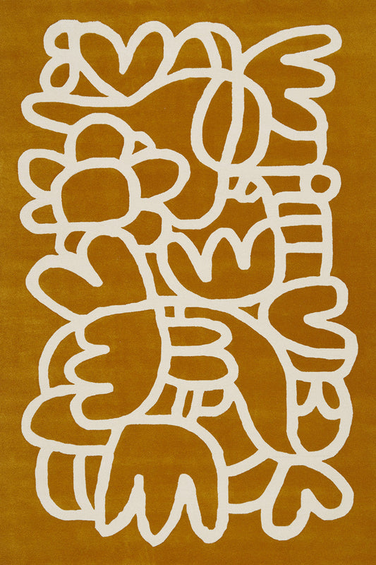 Squiggle Hand Tufted New Zealand Wool Rug