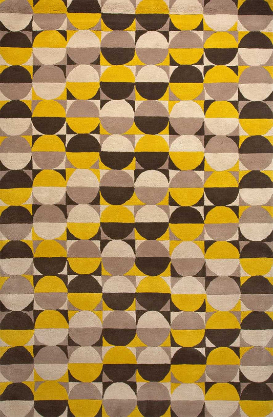 Hemisphere Sunshine Yellow Tufted New Zealand Wool Rug
