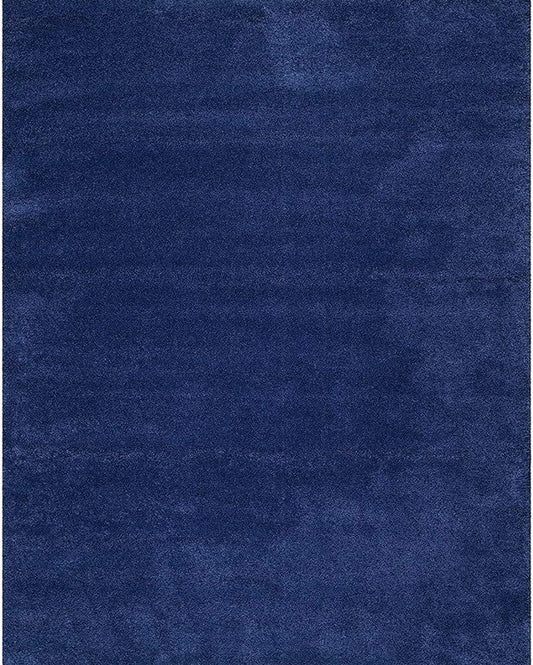 Navy Blue Plush Shaggy Carpet