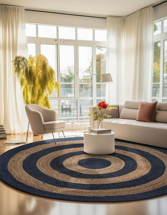 Vega Round Jute Carpet & Rugs