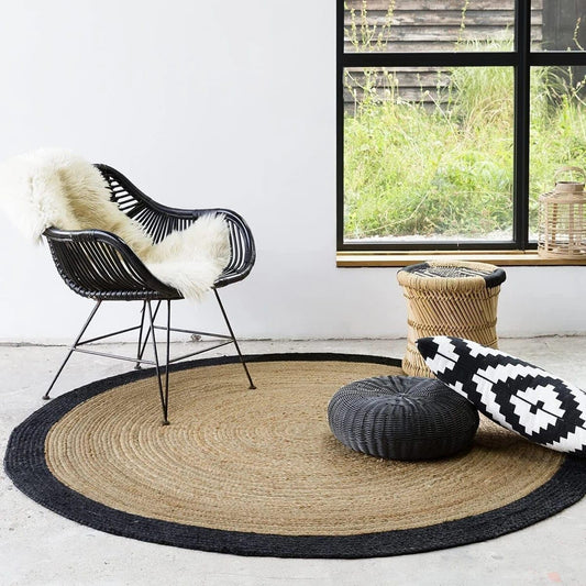 Quartz Round Jute Carpet & Rugs
