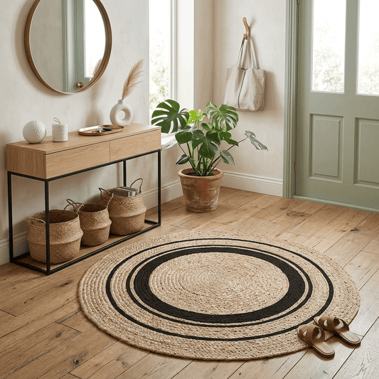 Fern Round Jute Carpet & Rugs
