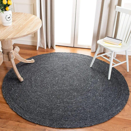 Slate Round Jute Carpet & Rugs