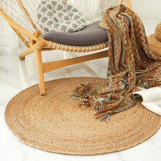 Haze Round Jute Carpet & Rugs