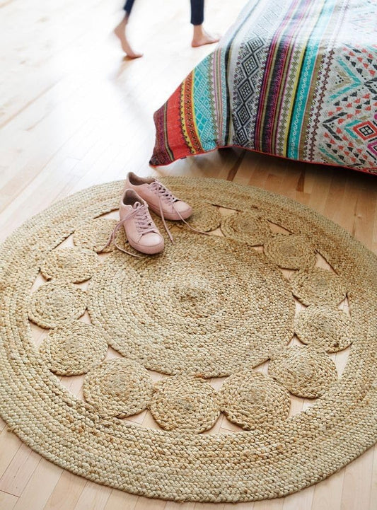 Maple Round Jute Carpet & Rugs