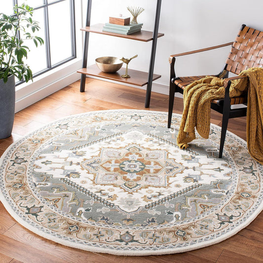 Farahan Persian Tufted Round Carpet