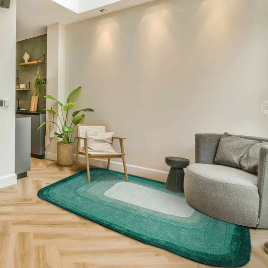 Harmony Green Irregular Rug