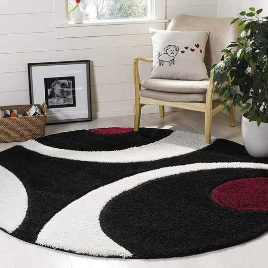 Round Multicolor Super Soft Shaggy Carpet