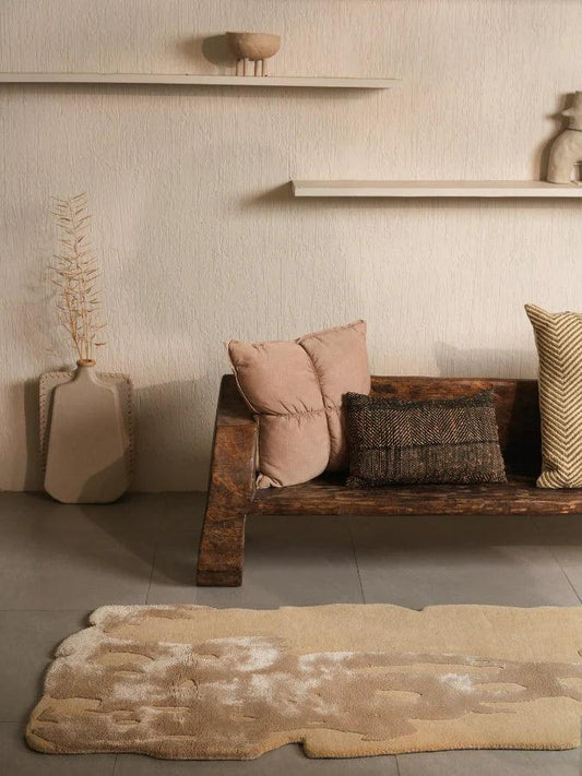 Ripple Camel Irregular Carpet & Rug