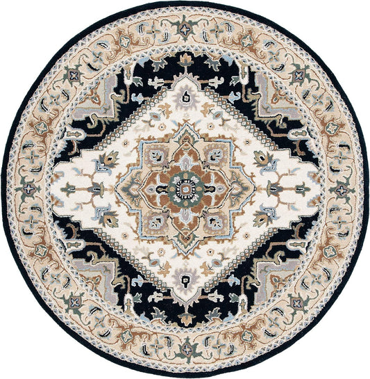 Safavid Persian Tufted Round Carpet