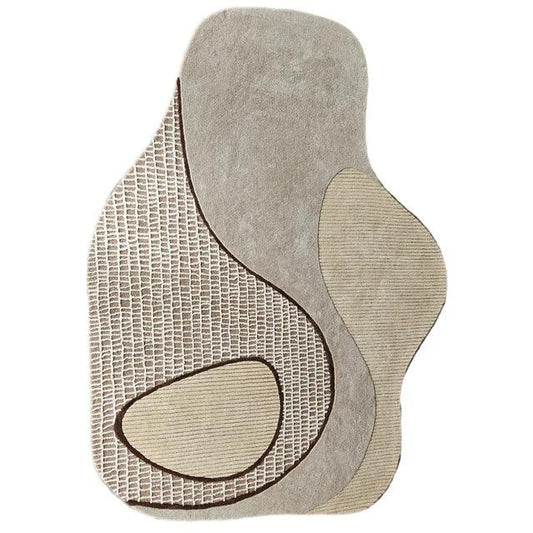 Superior Beige Irregular Rug