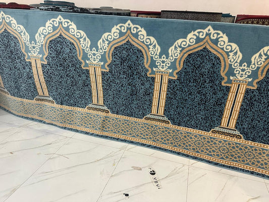 Blue Mehrab Pattern Mosque Carpet