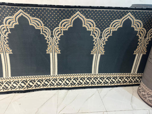 Deep Blue Arch Carpet 0.5 Inch Pile