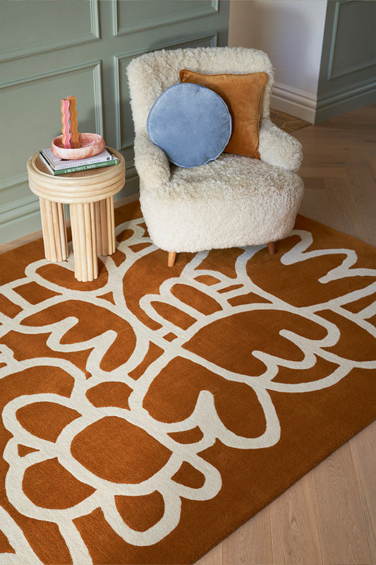 Squiggle Hand Tufted New Zealand Wool Rug