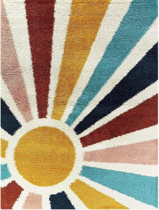 Sunburst Multicolor Shaggy Carpet